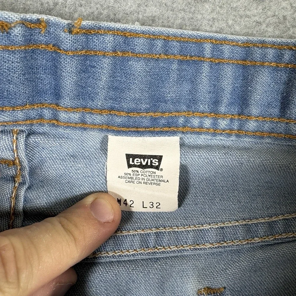 Vintage 90s Levis Action 43415 Denim Jeans Mens 38x32 Light Wash Straight Leg